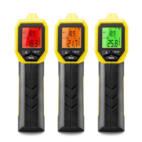 termometro infrarojo alarmas colores bp25