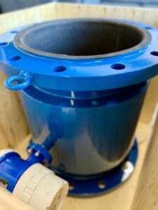 macro medidor de flujo electromagnetico en su caja para envío