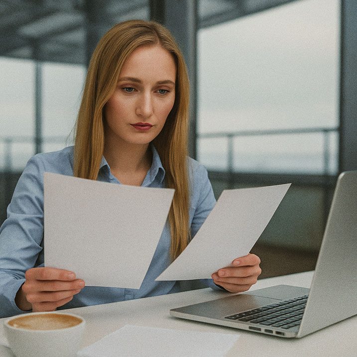 agente comparando certificados calibracion